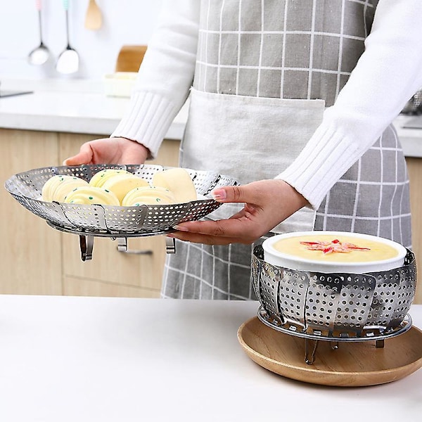 Sammenklappelig Dampkurv i Rustfrit Stål til Instant Pot - Damp og Tilbered Med Lethed