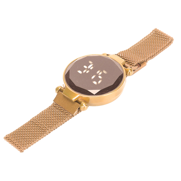 Kvinnor LED- watch LED-pekskärm Stor skärm Hållbar legering Modedesign Digital LED- watch för flickor Kvinnor Vuxen Rose Gold