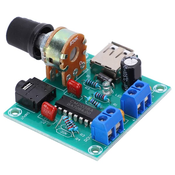 Förstärkarkortsmodul USB Inbyggd överhettningsskyddskrets PM CM2038 DC2-6V