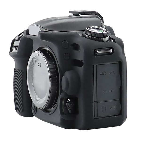 Til Nikon D7500 Kamerahus Cover Blød Silikone Beskyttende Sort