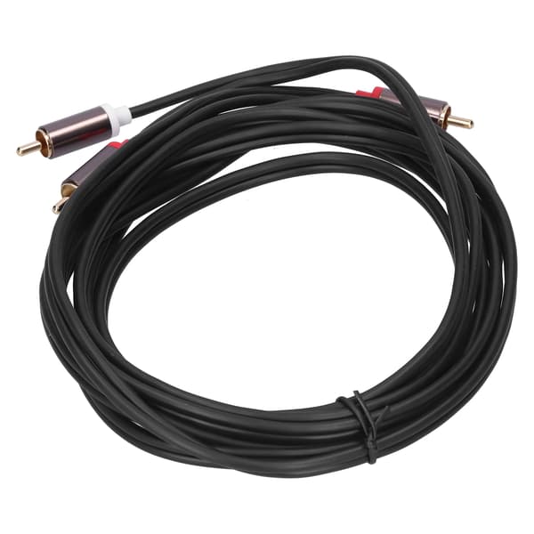 2RCA han til 2RCA han lydkabel forgyldt dobbelt til RCA-ledning til TV til forstærker 3M/9,8ft