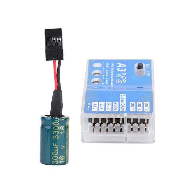 F50A 3-akset Gyro A3 V2 flyvekontrolstabiliseringssystem til RC fastvingefly