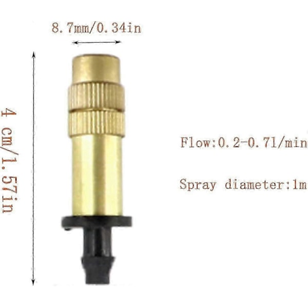 12 Stk. Justerbare Kobber Spray Dryppere Til Havevanding Irrigation