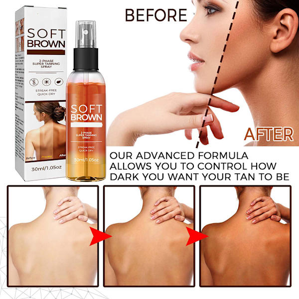 30ml selvbruningsspray Sunless Tanning Spray Tanning Accelerator for hele kroppen