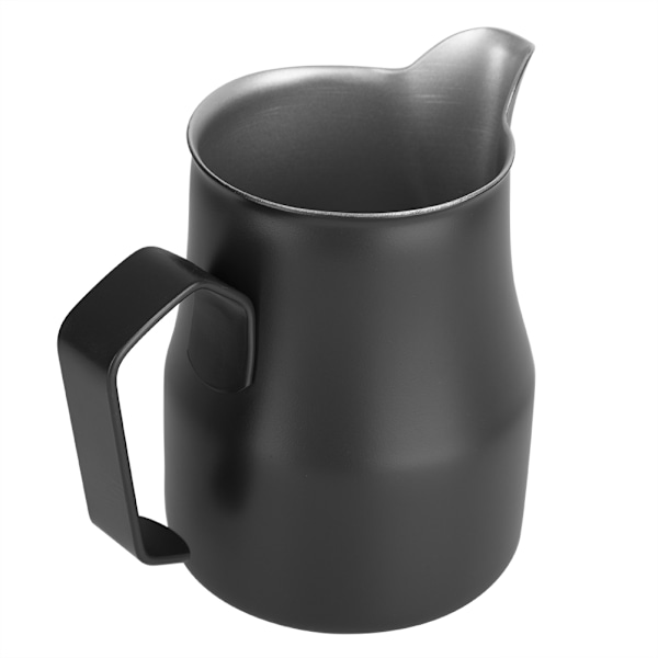 500 ml rustfrit stålkrus til mælkeskumning, kande til kaffebar (sort)