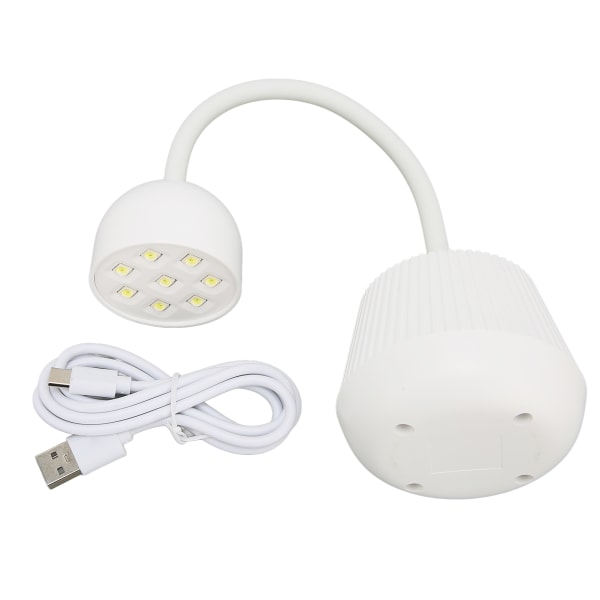 24W neglegelhærdende lampe 365nm 405nm Justerbar svanehals 8stk Light Chips 360° tørring neglelak geltørrer