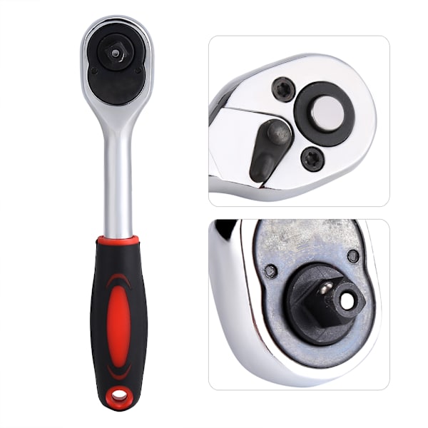 1PC Heavy Duty 1/4" Drive Quick Release Skralle-socketnøkkel Håndsykkel Bilreparasjonsverktøy Hot
