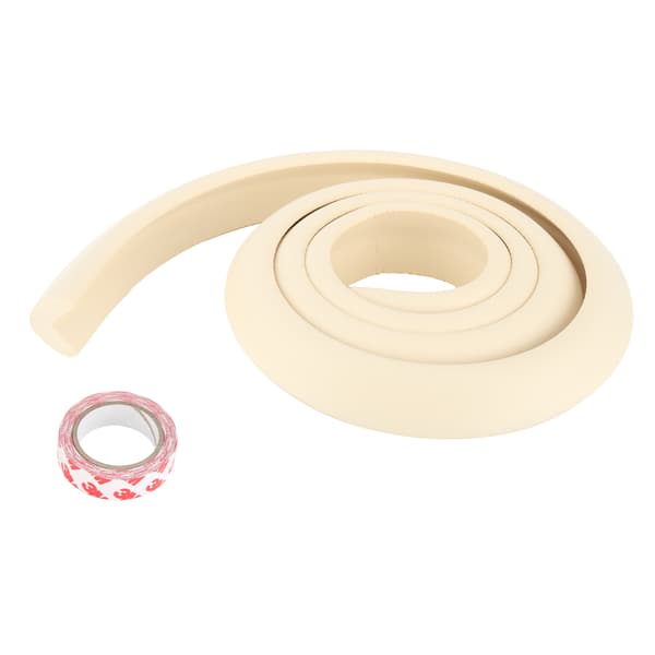 Babyskydd Kantskydd L-typ Högelastiskt Möbelkantskydd för Hemsäkerhet (Beige)