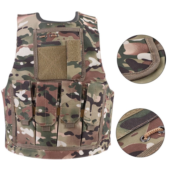 Barnens Militärkläder Combat Game Kamouflage Väst (CP Kamouflage)