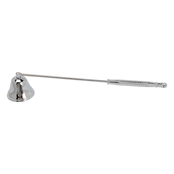 Candle Wick Snuffer Rostfritt stål Wick Flame Snuffer Vintage Släckare med långt handtag Silver