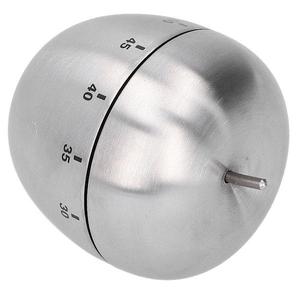 Æbleformet timer i rustfrit stål, mekanisk nedtællingsalarmtimer, køkkenredskab