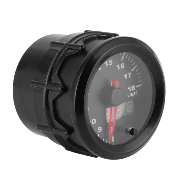 Digital spændingsmåler spids voltmeter 52mm/2in 7 farver LED universal til 12V racerbil