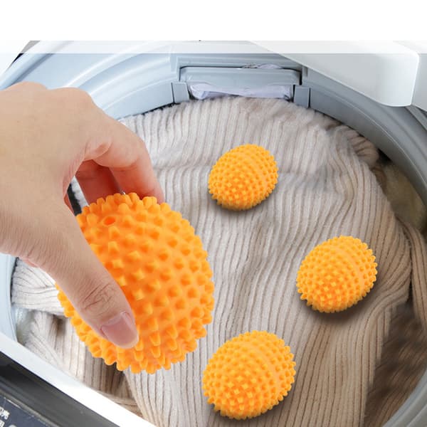 4 st/set orange återanvändbara torkbollar för hemmakläder