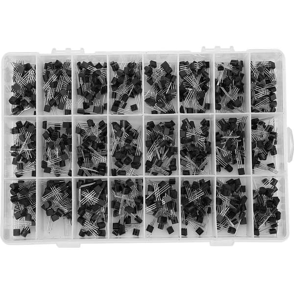 840-delt sortiment af 2N2222A BC558 NPN PNP-transistorer til gør-det-selv-projekter
