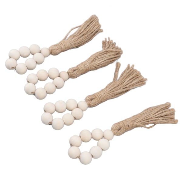 Serviettring dekorativ elegant treperler bordserviettholder med dusker til fest bryllup hjem 4 stk