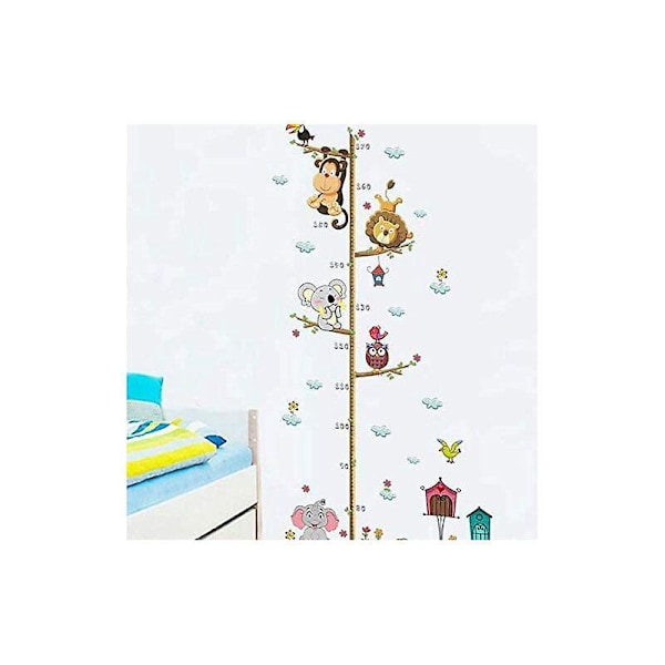 1 st Baby Tillväxtdiagram Söta Djur Stapel Höjd Diagram Väggdekaler Väggdekal Barn Tapet Baby Pojkrum Tillväxtdiagram Dekaler 30 * 90cm
