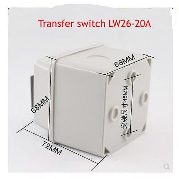 Trefas Motor Framåt Och Bakåt Lw26-20a Universalbrytare Med Vattentät Installationsbottenlåda 380v Reversibel