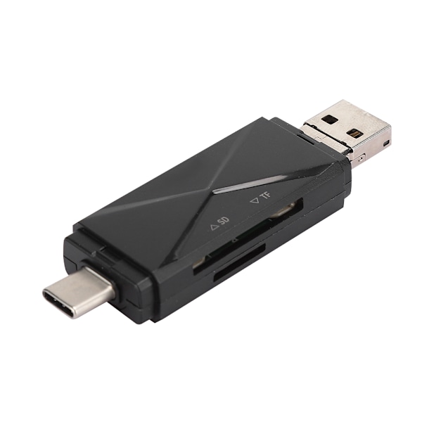 Minneskortläsare Typ C OTG 5-i-1 USB 2.0-kortadapter Multifunktion för mobiltelefon (svart 2.0)