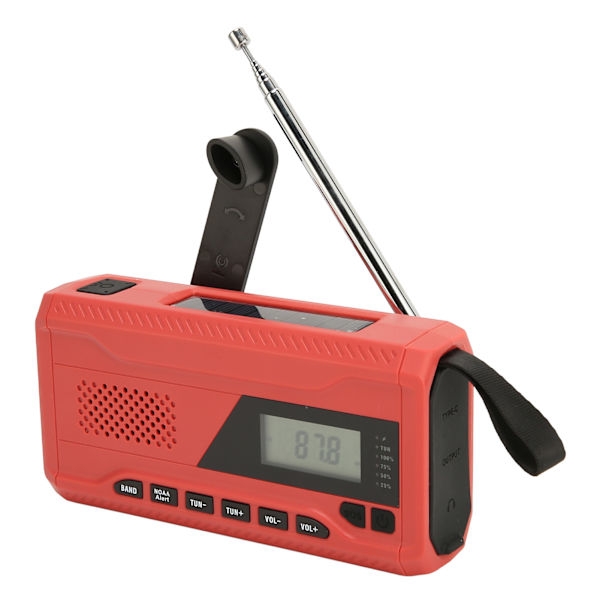 Käsikammen hätäradio monitoiminen FM AM WB kannettava aurinkoradio kotitalouksien hätätilanteisiin ulkona
