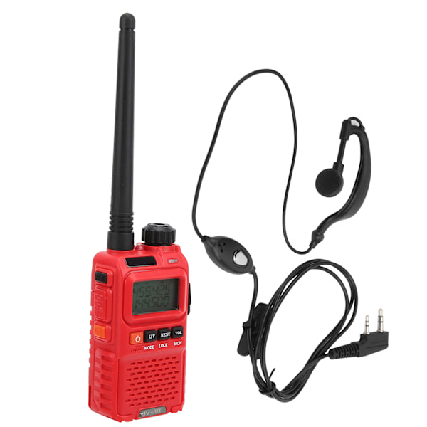 Kannettavat Walkie Talkie -sarja Kädessä pidettävä LCD-näyttö Walky Talky Kuulokkeilla 100‑240V Punainen EU-pistoke 100‑240V
