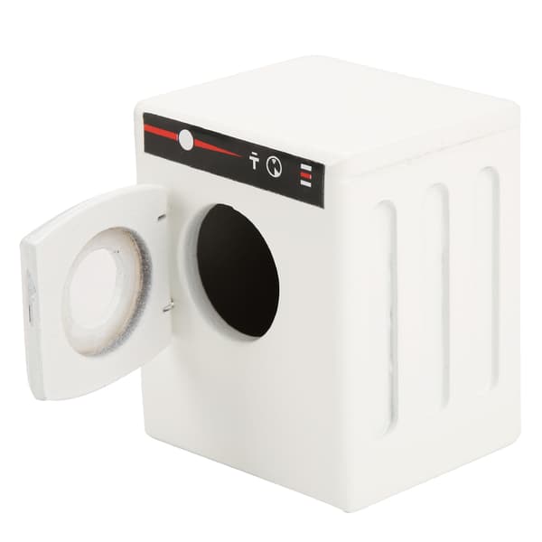 1:12 Dockhus Tvättmaskin Modell i Trä för Dockor DIY Dockhusmöbler Vit