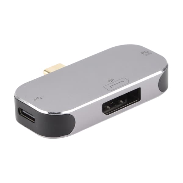 Dockningsstation Multifunktionell 3 i 1 Typ C Hane till DP 2 Typ C Hona USB C Hub för Windows för Android för OS X