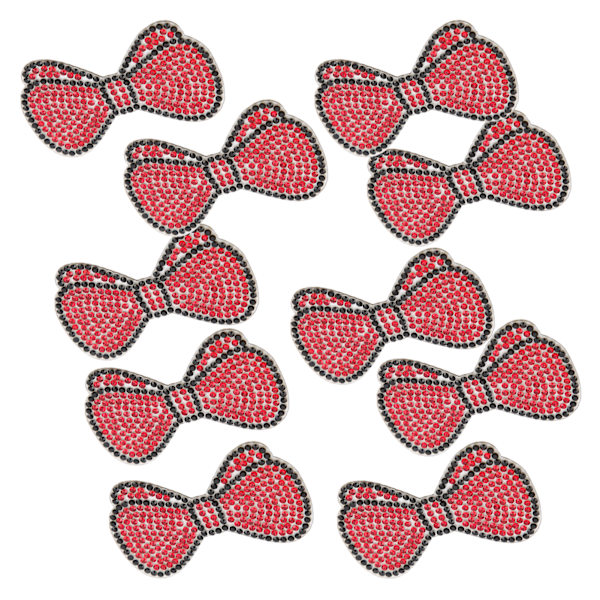 10 stk. Rhinestone-patch, strygejern på krystalapplikation, tegneseriedekoration til DIY-håndværk, sløjfe