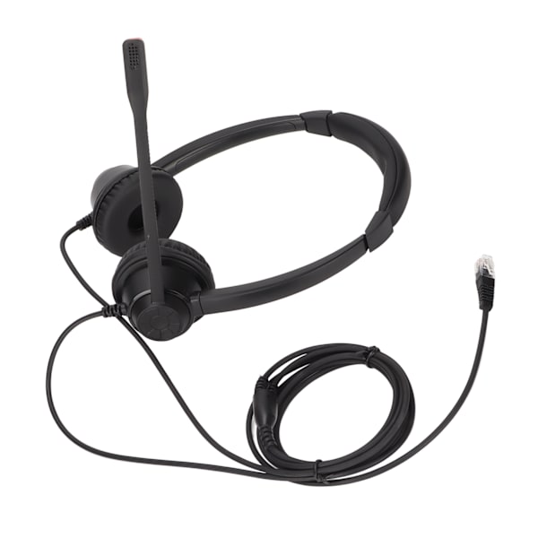 RJ9-puhelinkuulokkeiden melua vaimentavat Binaural-johdolliset matkapuhelinkuulokkeet mikrofonilla VOIP-puhelimen lankapuhelimelle