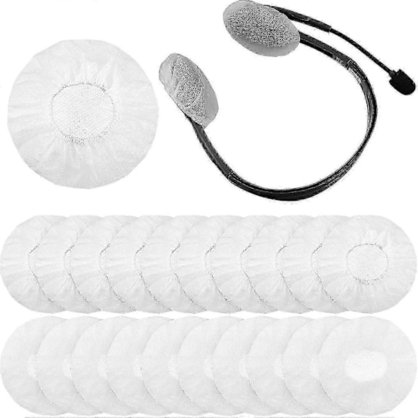 100 st Hörlurskydd Engångs Överdrag Sanitets Skyddande Icke-Vävt Stretchmaterial (6,5 cm)