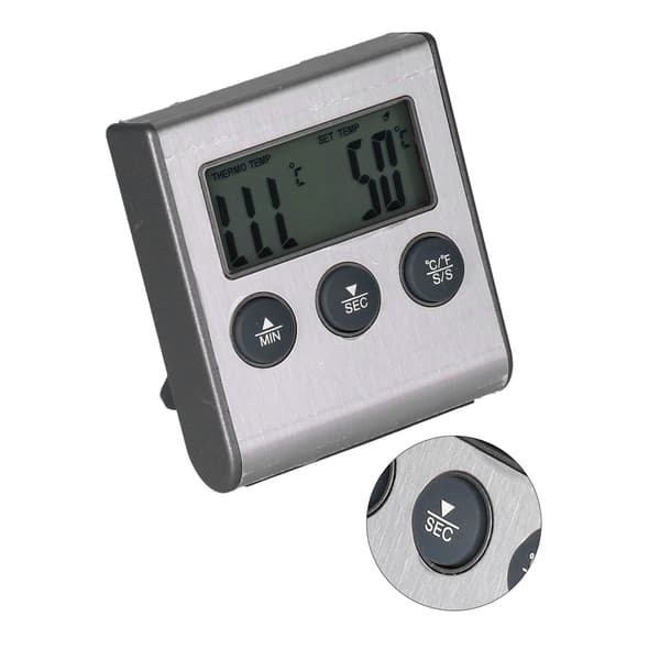 Magnetisk Grilltermometer Mat Kött Temperaturmätare med Alarmfunktion för Kök