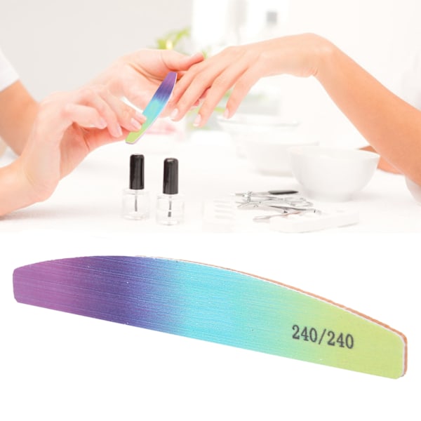 Dubbelsidiga tvättbara nagelfilar - Professionell manikyr pedikyr nagelbuffrande filer (240/240)