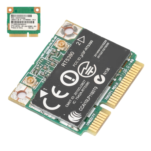 Trådløst Netværkskort Wifi Adapter til HP Computer RT5390 SPS 630703‑001 Mini PCIE 802.11N