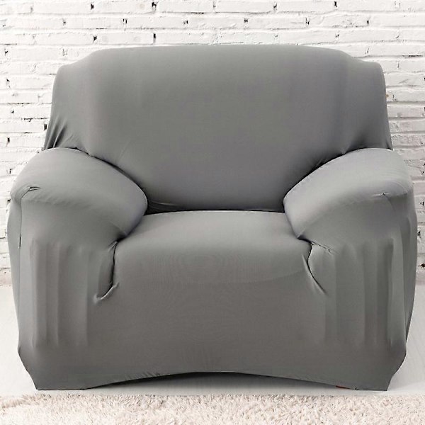 Gråt strækbart polyester sofa lænestolsbetræk dekor stue støvtæt sofabetræk og beskytter