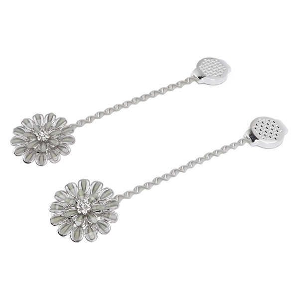 2 st magnetiska gardinuppsättningar Blomsterstil Rostfritt stål Flexibla gardinuppsättningar för sovrum Badrum Kontor
