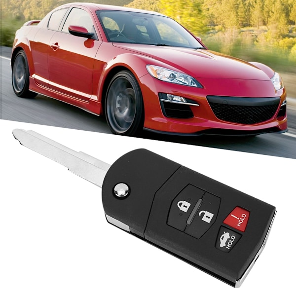 3 + 1 painikkeen taittuva kääntöavain kotelo kuori sopii Mazda 3 5 6 RX-8 CX-7 CX-9