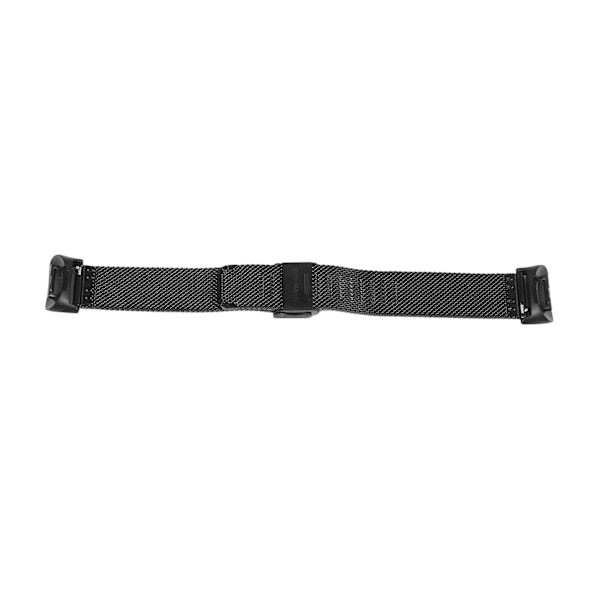 Ur Metal Mesh Band Smartwatch Justerbar Rustfrit Stålarmbånd Udskiftningsrem til Fitbit Sort
