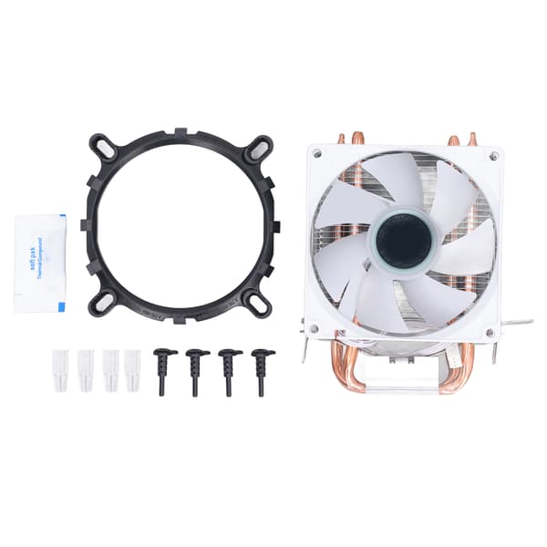CPU-køleventilator 3,5 tommer 2 varmerør 3-benet 12VDC 2000RPM Hydraulisk leje CPU-luftkøler til Intel 775 1150 1151 1155