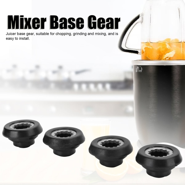 Juicer Blender Base Gear med skruv ersättningsdelar för RX 1700W Food Blender Tillbehör - Svart - 4 delar