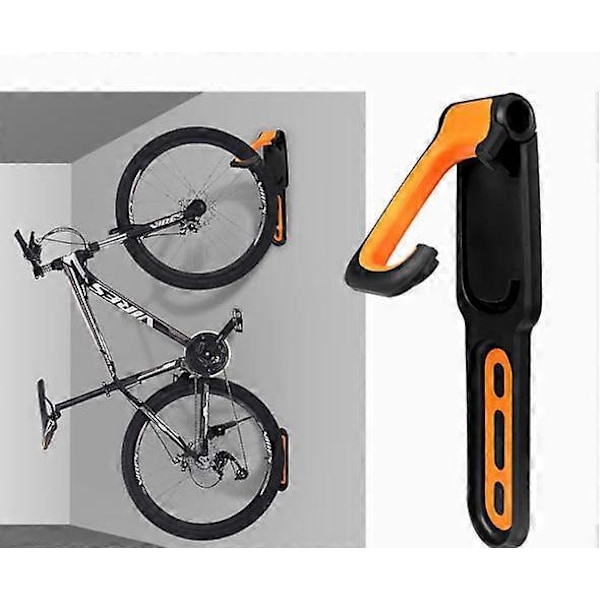 Sort Blå Foldbar Vægmonteret Cykelholder Vertikal Opbevaring Cykelkrog