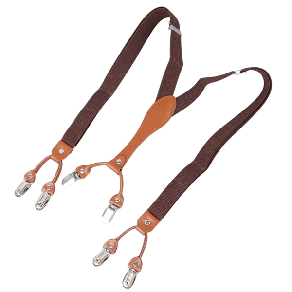 Herre suspensjon dobbeltlags justerbar elastisk Komfortabel Heavy Duty sele for menn Mørk kaffe for menn