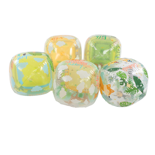 5 stk 22 tommers 4D dyreprint ballonger gjenbrukbare PP dyreballonger automatisk forsegling flere dyremønstre safariballong