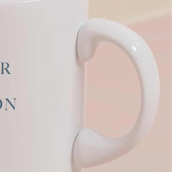 Kaffe Mugg Klar Tryck Bred Mun Keramik Dricksvattenkopp för Te Varm Choklad Hemmakontor CCP313