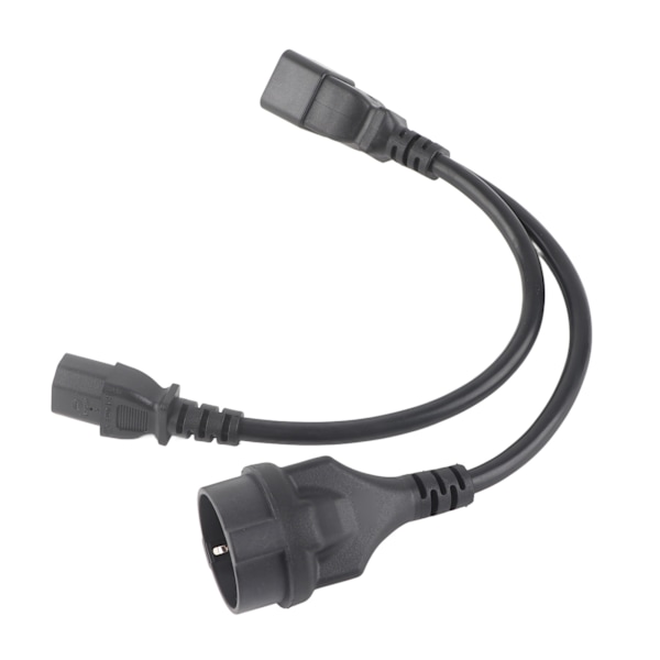 IEC320 C13 - C20 virtajohto, kertakäyttöinen vahvistus, 1 sisään 2 ulos, palonestoaine PVC-kotelo, IEC320 Y -jakokaapeli