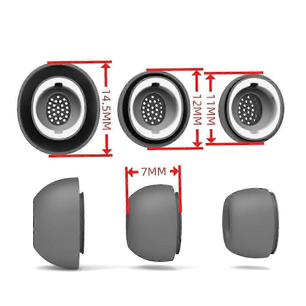 3 Par Silikon Öronproppar Kit Buds 3Pro - Förbättrad Ljudisolering, Säker Passform, Kompatibla Ersättnings Öronproppar B