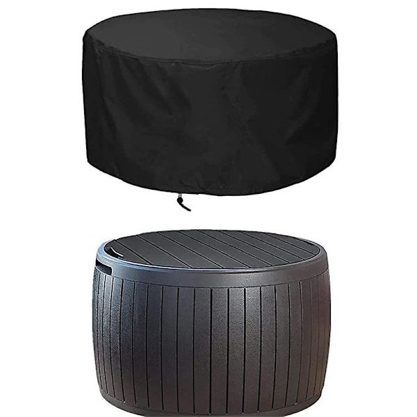 Udendørs Patio Firepit Borddækken - Vandafvisende, Vindtæt, Støvbestandig, UV-resistent - Robust, Sort - 70.9\" x 35.4\"