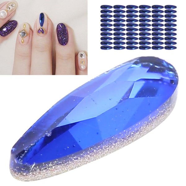 60 st Nail Rhinestones Drop Glitter Crystal DIY Nageltillbehör Glänsande manikyrverktyg616