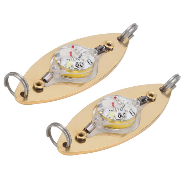2st Fiske LED Lure Ljus Ögonform Färgglad Blinkande Ljus Bait Underwater Lure Lampa