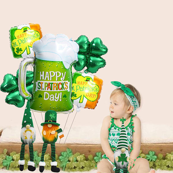 3 kpl Pyhän Patrickin päivän tonttupehmolelu Shamrock-pehmolelu tonttulelu kodin koristeluun lahja