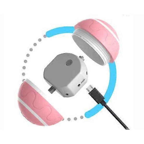 Gul Interaktiv Kattleksaksboll, Hinderavkännande Leksak för Kattungar med USB-Uppladdningsbar LED-Timerfunktion, Mycket Lämplig för Din Katt och Valp