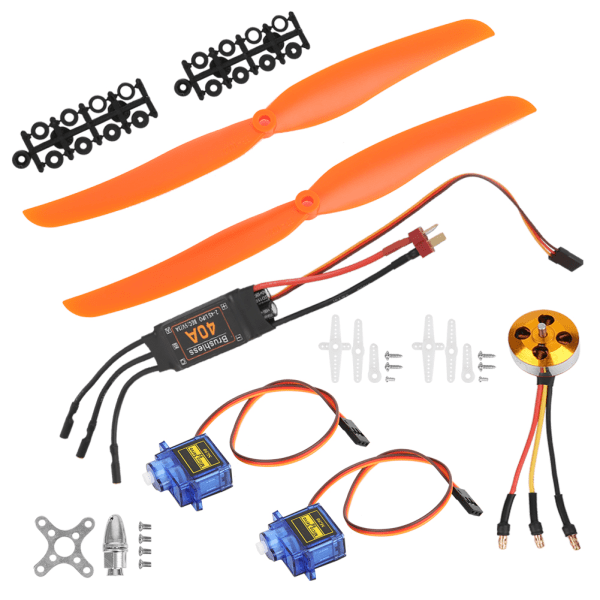 A2212 1000KV Borstlös Motor 40A ESC SG90 9G Mikro Servo 1060 Propeller för RC-plan (1000KV Motor 40A ESC 9G Servo 1060 Propeller )